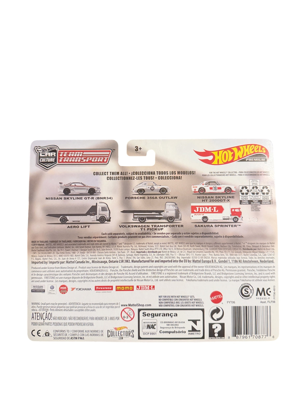 Hot Wheels Premium Team Transport 13 Porsche 356A Outlaw Volkswagen Transporter T1 Pickup back
