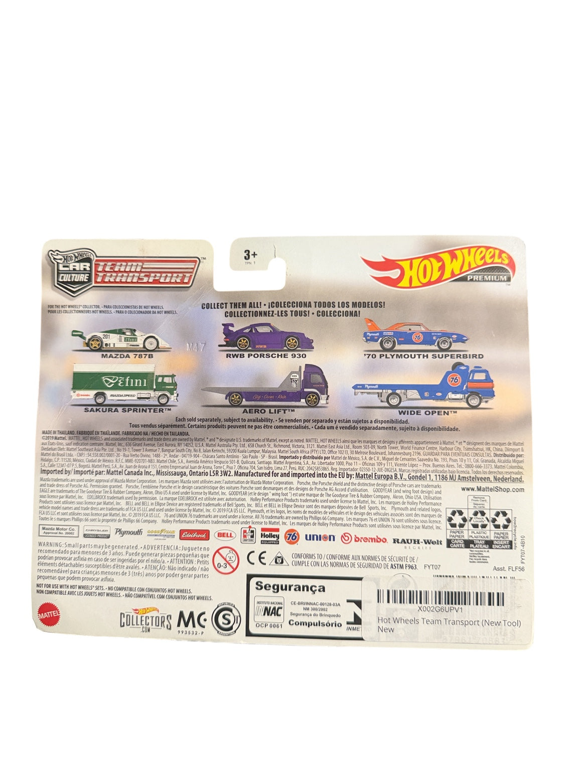 2020 Hot Wheels Premium Team Transport #18 '70 Plymouth Superbird & Wide Open back