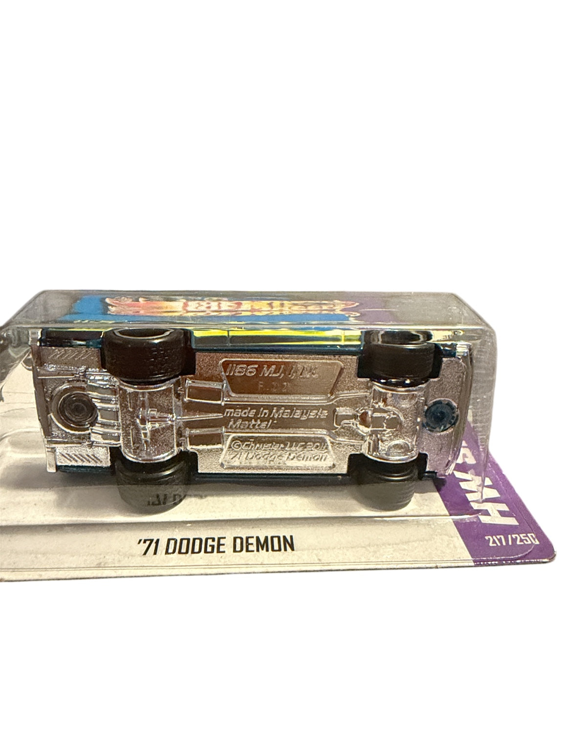 2013 Hot Wheels Super Treasure Hunt '71 Dodge Demon #217 back card