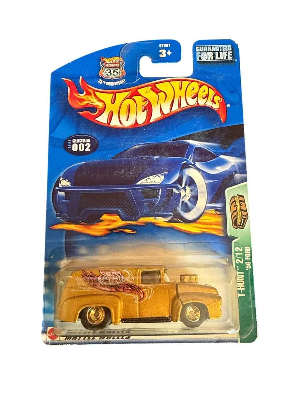 2003 Hot Wheels Treasure Hunt '56 Ford 2/12 front card