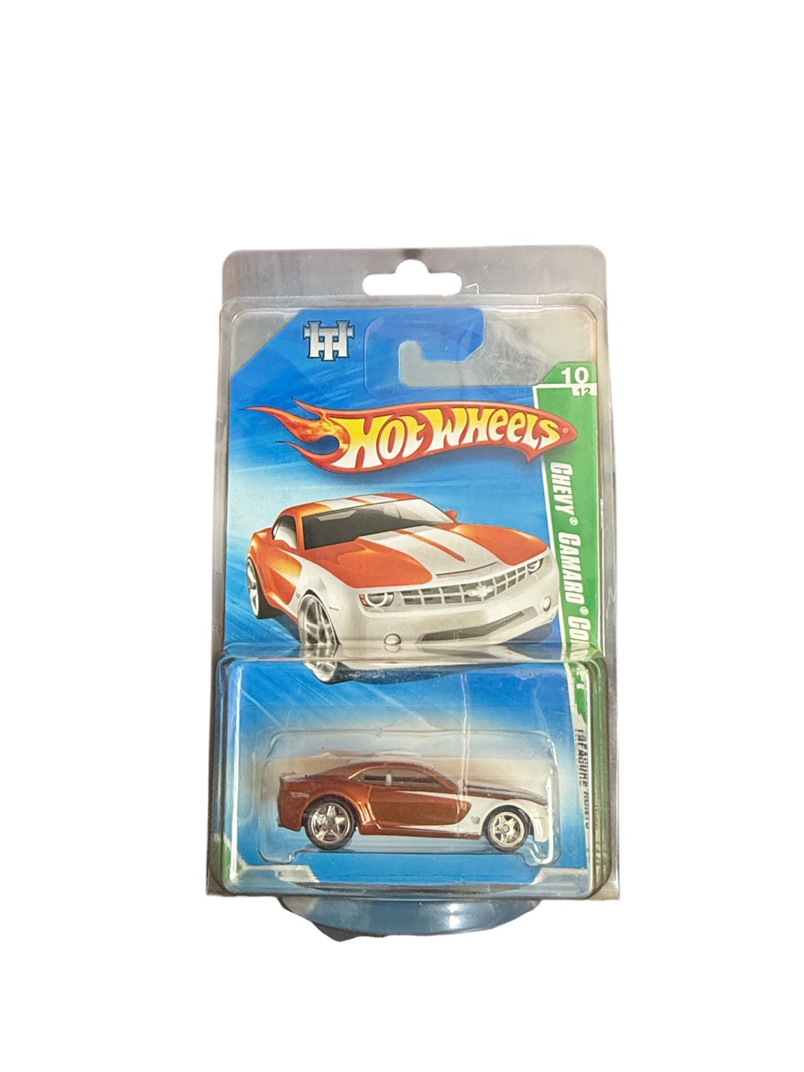 2010 Hot Wheels Super Treasure Hunt Chevy Camaro Concept 10/12 in vintage protector