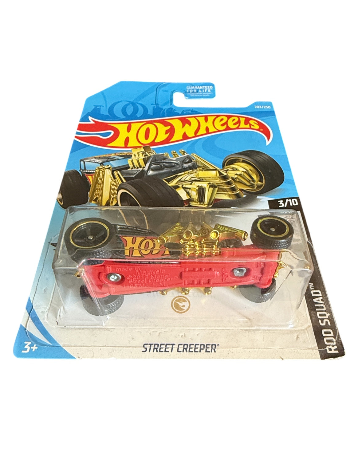 2019 Hot Wheels Super Treasure Hunt Street Creeper underside and Real Riders
