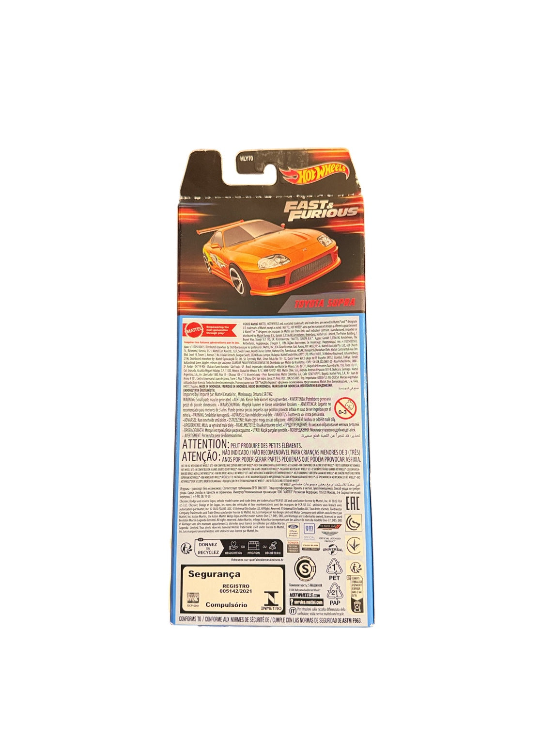 Hot Wheels Fast & Furious HLY70 5-Pack back
