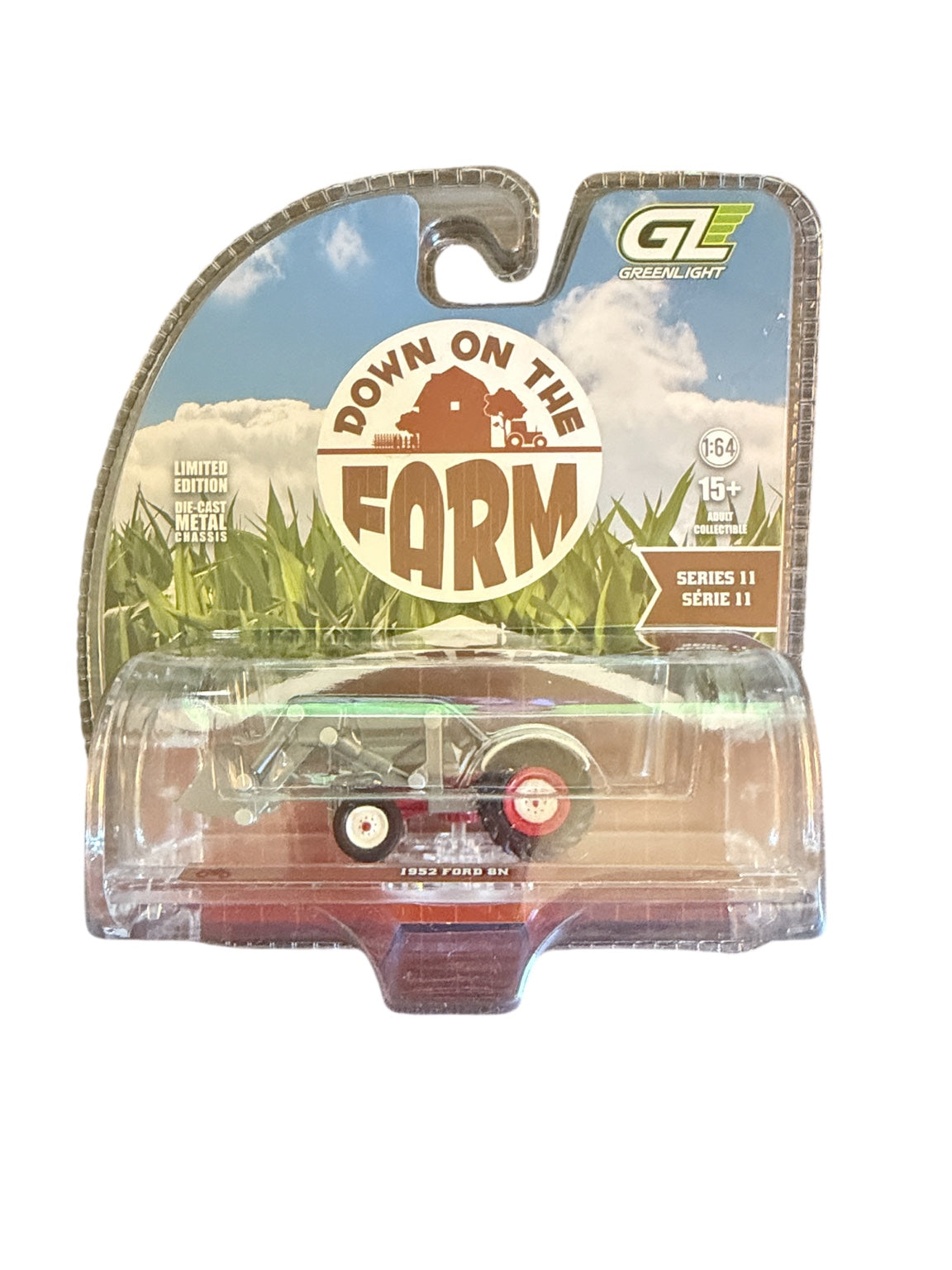 GreenLight raw chase 1952 Ford 8N tractor Series 11 front packaging
