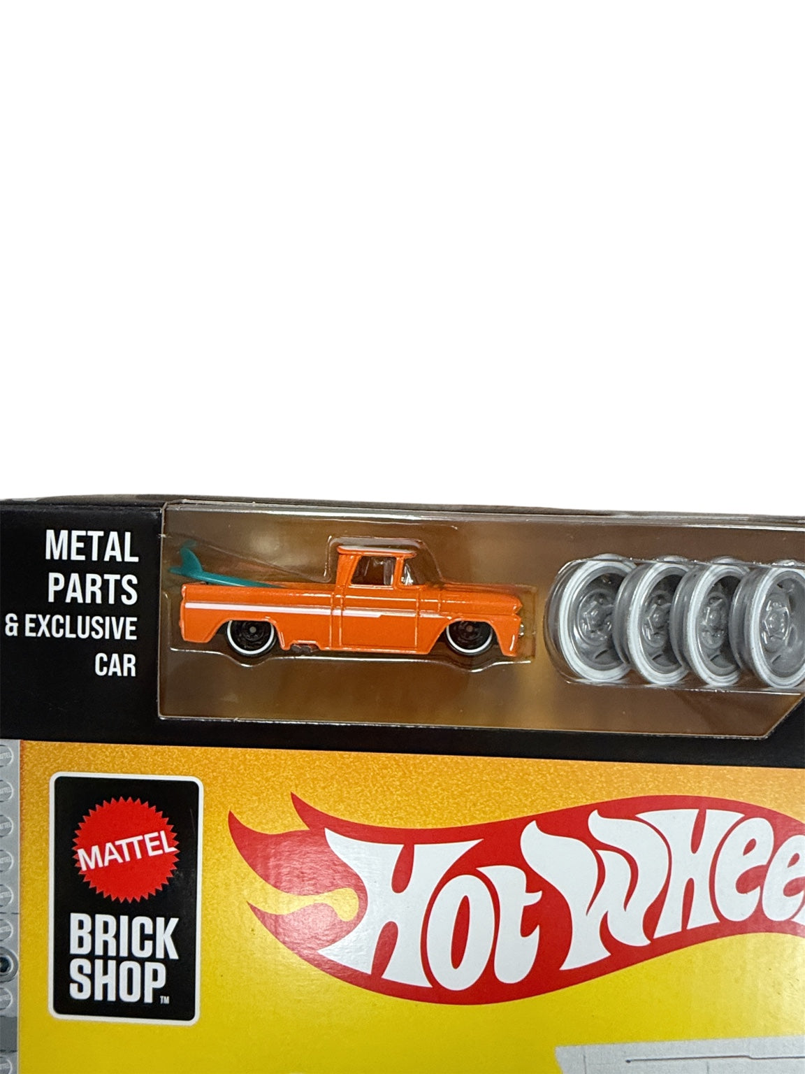 Exclusive orange Custom ’62 Chevy Pickup diecast close-up