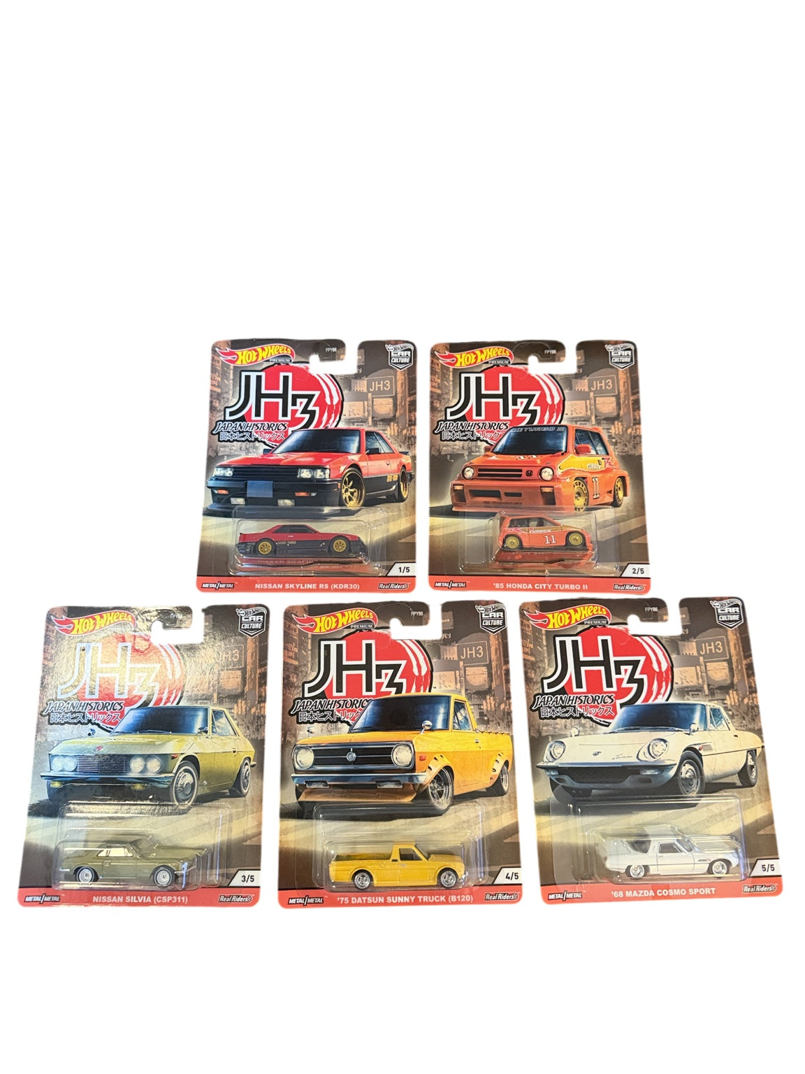 Japan Historics 3 complete five-car set front