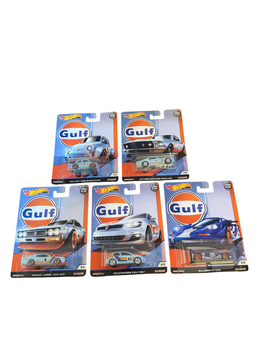 2019 Hot Wheels Car Culture Gulf complete set front