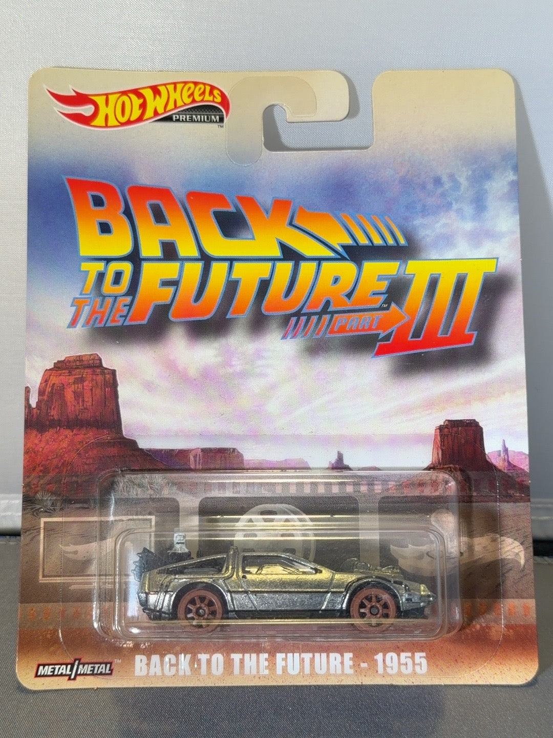 2019 Hot Wheels Premium Back to the Future III 1955 DeLorean FLD25 front