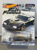 2019 Hot Wheels Premium ’77 Pontiac Firebird T/A Fast & Furious 1/4 Mile Muscle GBW88 front
