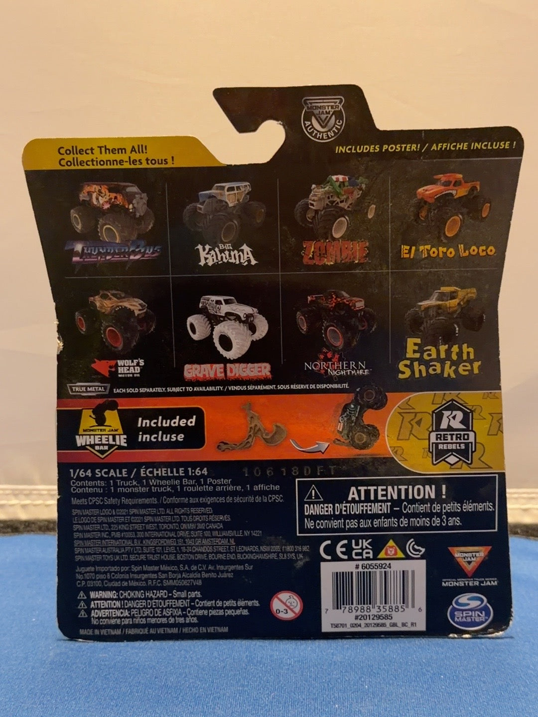 2021 Monster Jam Grandma Grave Digger Retro Rebels Series 20 original card back