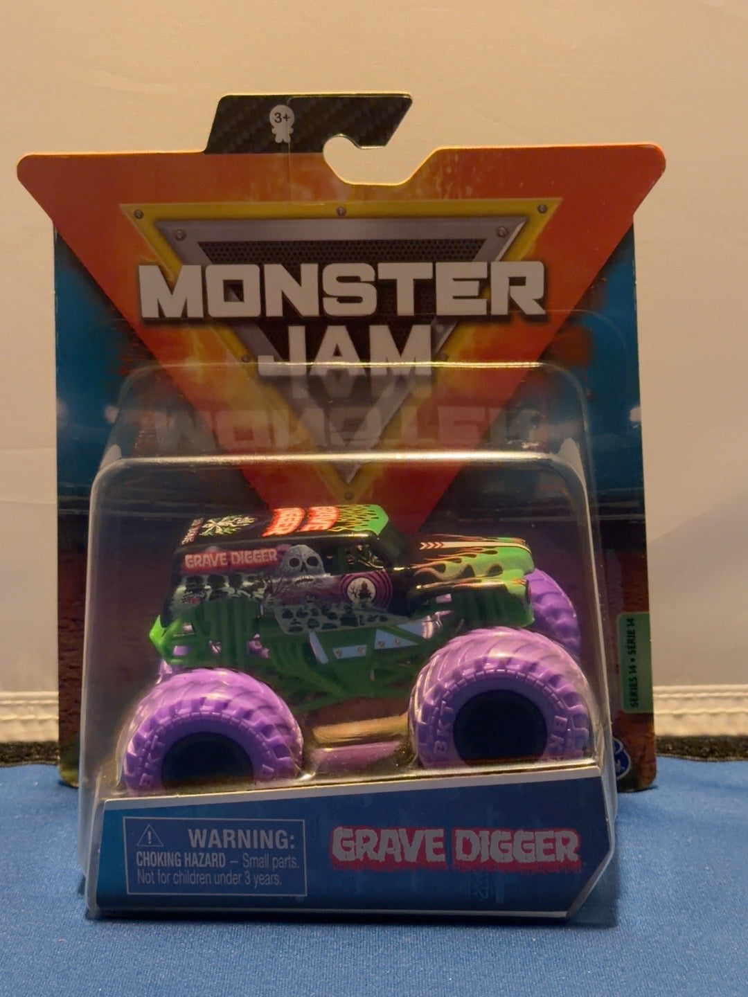 2020 Monster Jam Grave Digger Nitro Neon Series 14 sealed package front