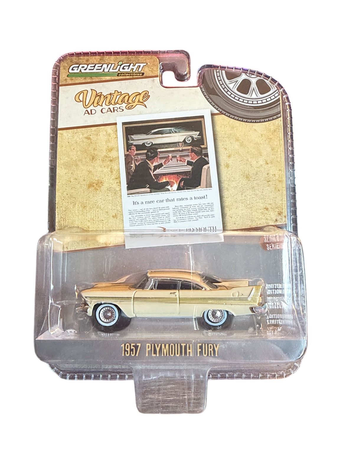 GreenLight Vintage Ad Cars Series 10 1957 Plymouth Fury front