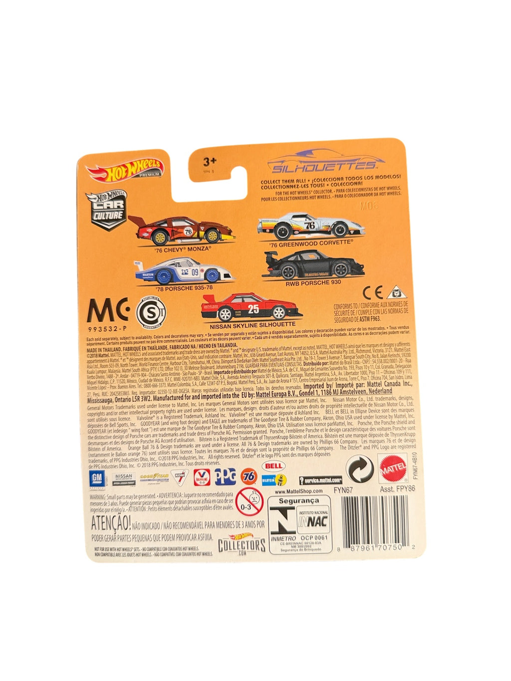 Hot Wheels Premium Silhouettes '78 Porsche 935-78 #3/5 back