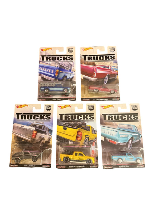 2016 Hot Wheels Car Culture Trucks complete 5-car set front