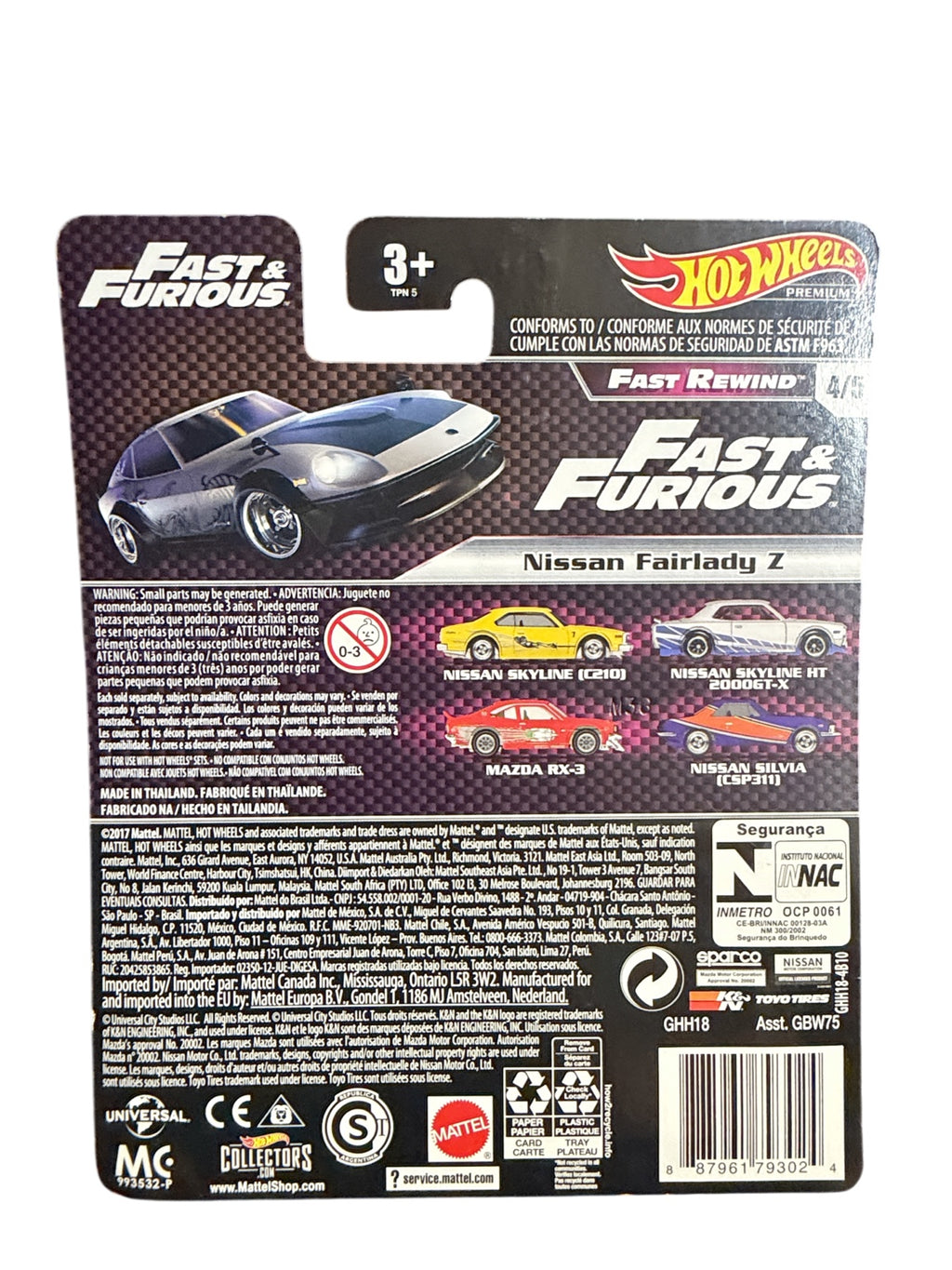 Hot Wheels Premium Fast & Furious Fast Rewind Nissan Fairlady Z 4/5 back