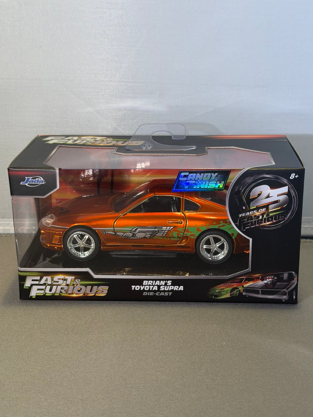 Original front photo Jada Fast & Furious 25th Brian's Toyota Supra Candy Finish Chase