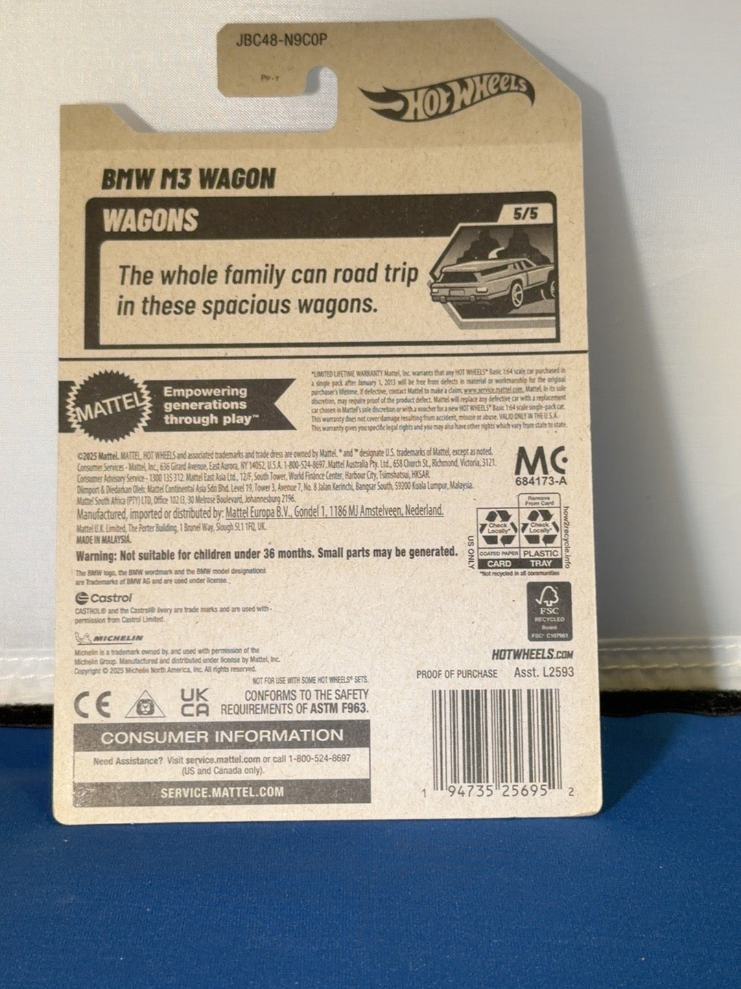 BMW M3 Wagon Super Treasure Hunt back card JBC48