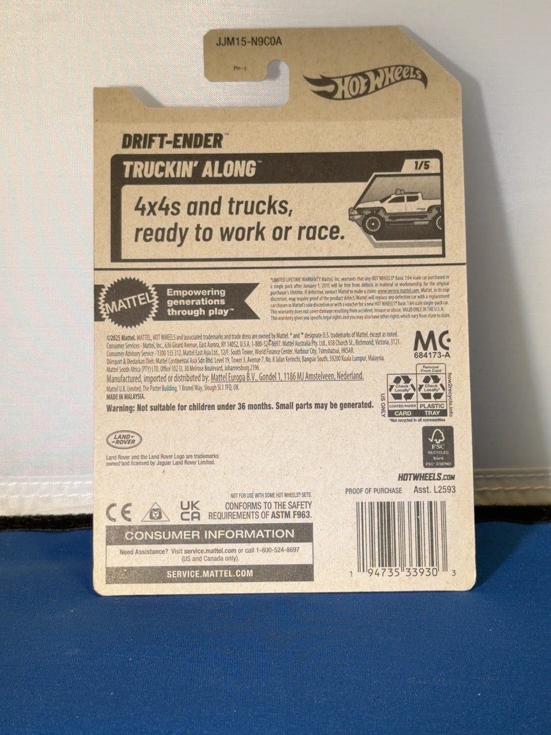 Drift-Ender Super Treasure Hunt back card JJM15