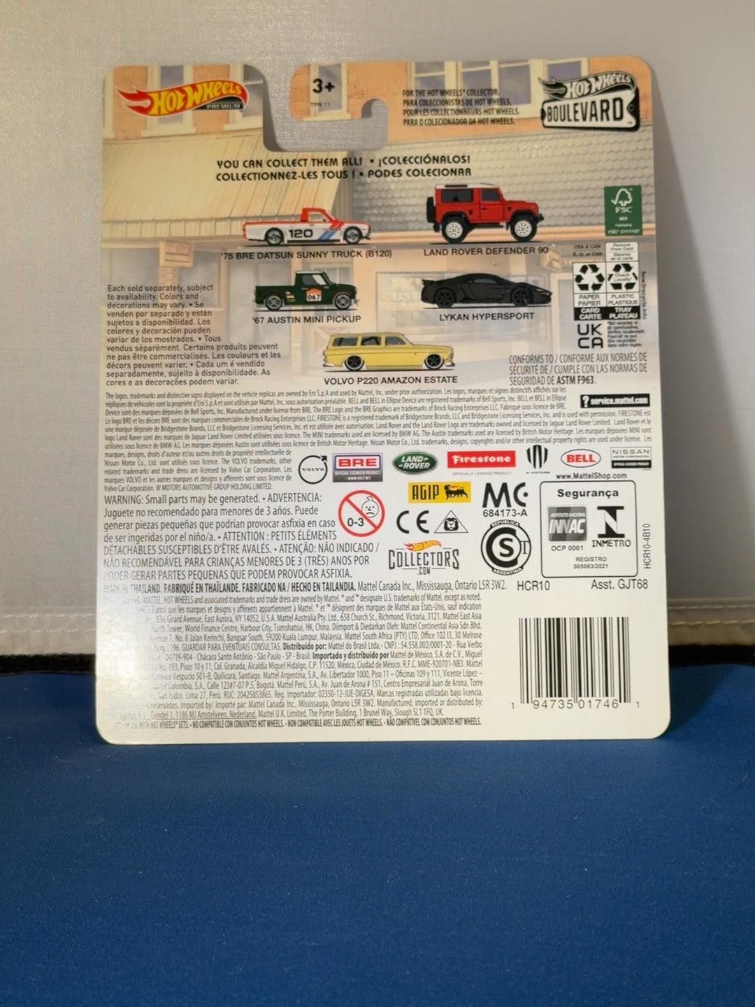 Hot Wheels Boulevard 47 Land Rover Defender 90 original back of card