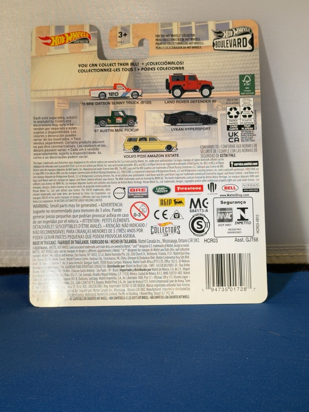 Hot Wheels Boulevard 48 Austin Mini Pickup original card back
