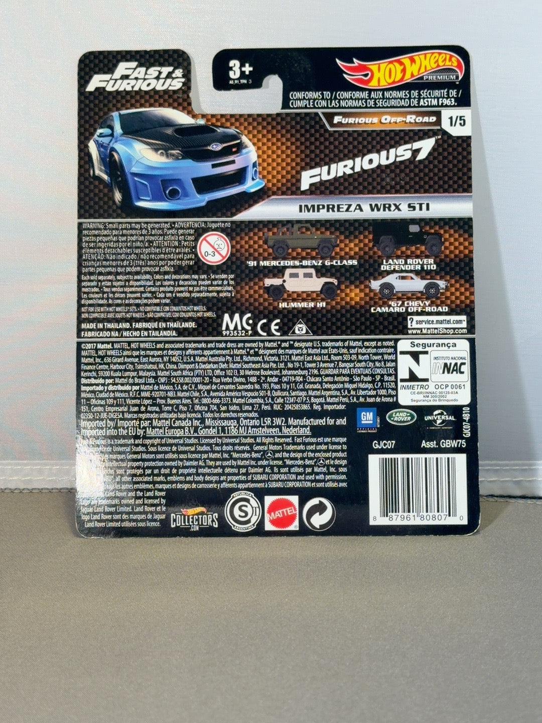 Original photo 4 of complete Fast and Furious Furious Off Road five car set
