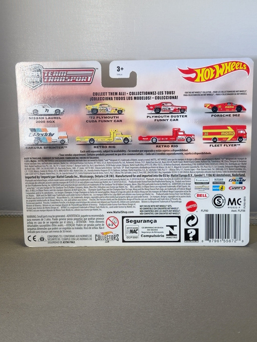 Original back photo Porsche 962 MOMO Team Transport FLF60