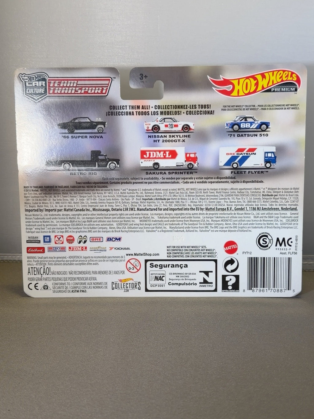 Original back photograph BRE Datsun 510 Team Transport #9