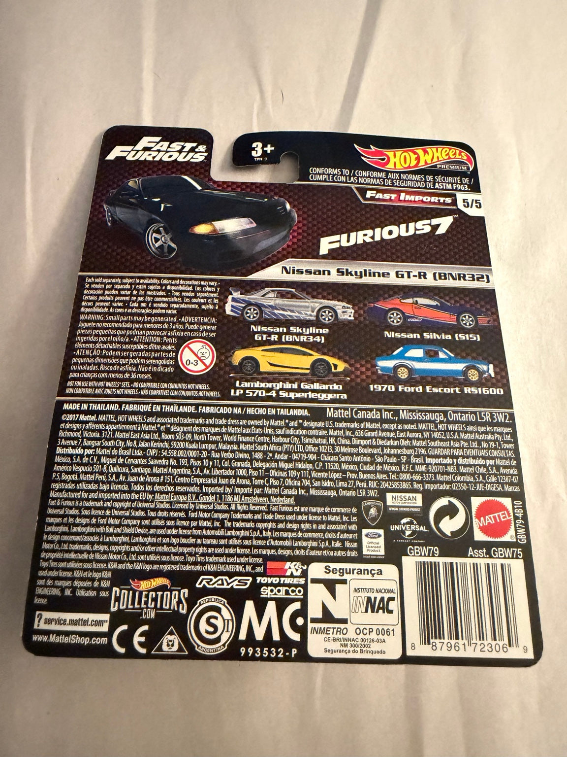 2019 Hot Wheels Premium Fast & Furious Fast Imports Nissan Skyline GT-R (BNR32) 5/5 GBW79 — listing photo 3