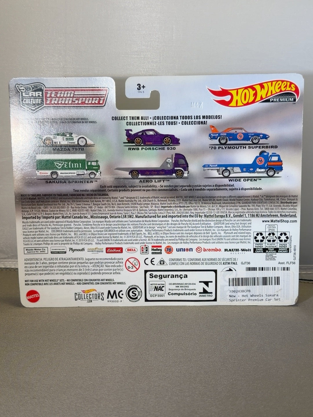 Original back photo Hot Wheels Mazda 787B Team Transport GJT36