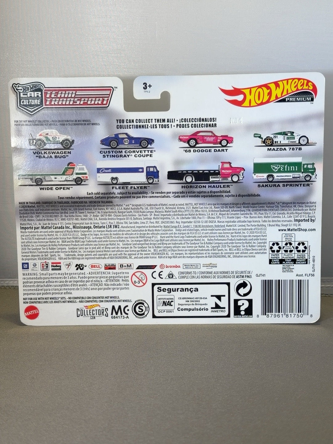 Original back photograph Corvette Stingray Team Transport #24
