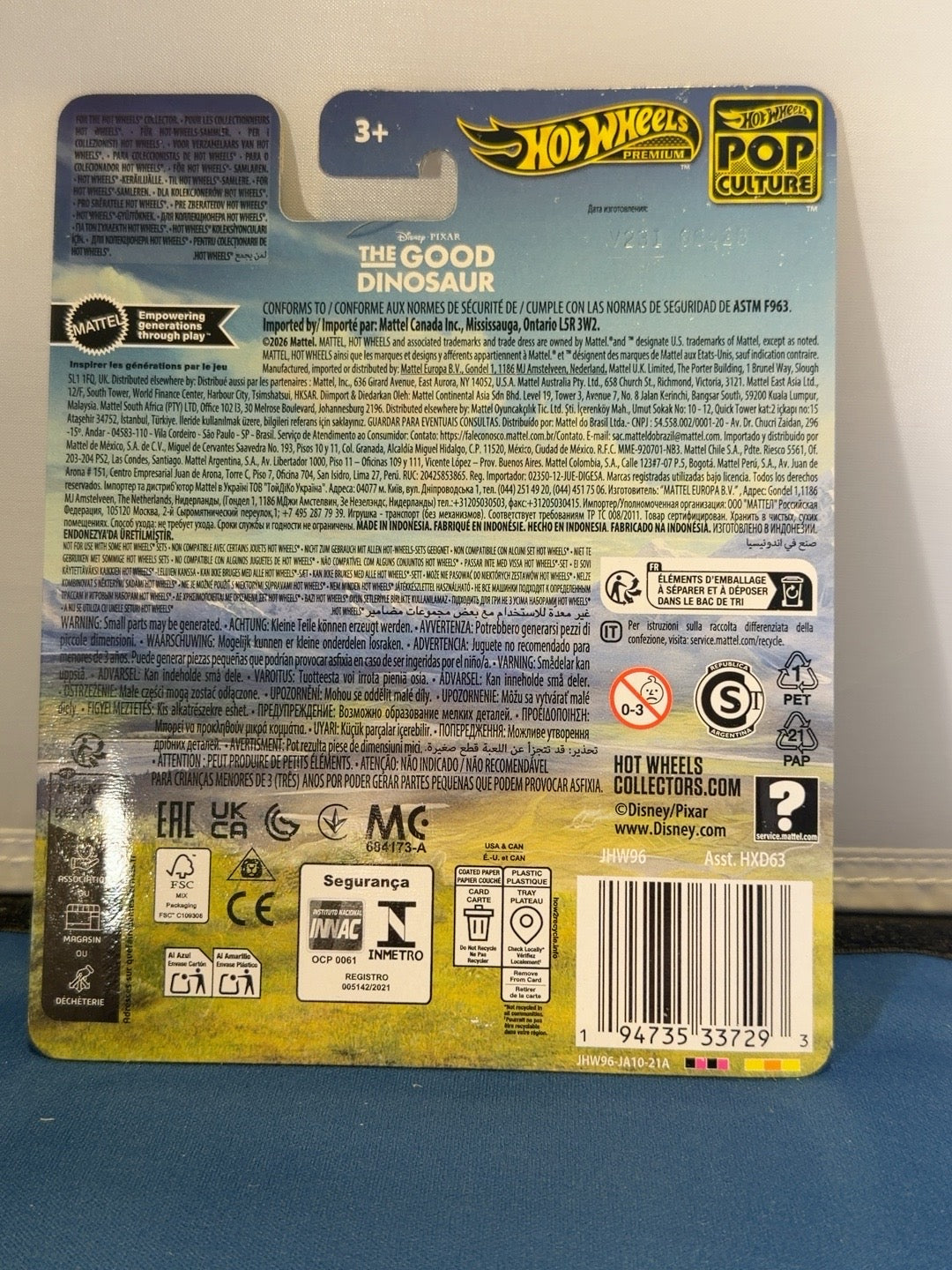 Back of sealed Good Dinosaur Pizza Planet Truck JHW96
