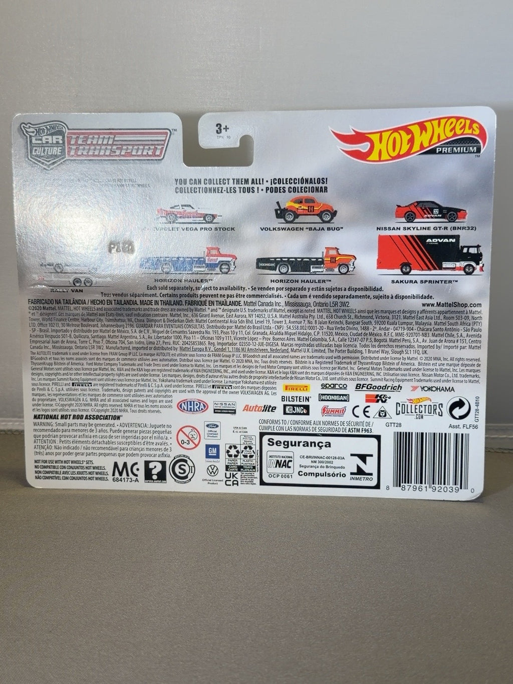 Original back photo Hot Wheels Ford RS200 Team Transport GTT28