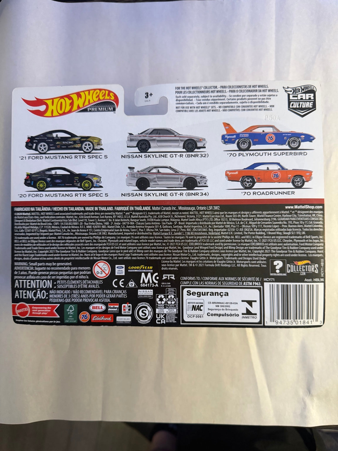 Hot Wheels Mustang RTR Spec 5 2020 and 2021 two pack back