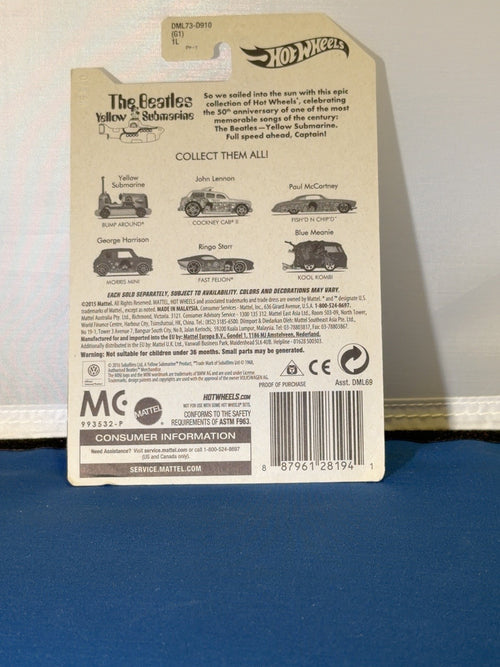 2016 Hot Wheels The Beatles Yellow Submarine Kool Kombi Blue Meanie 6/6 DML73 — listing photo 2