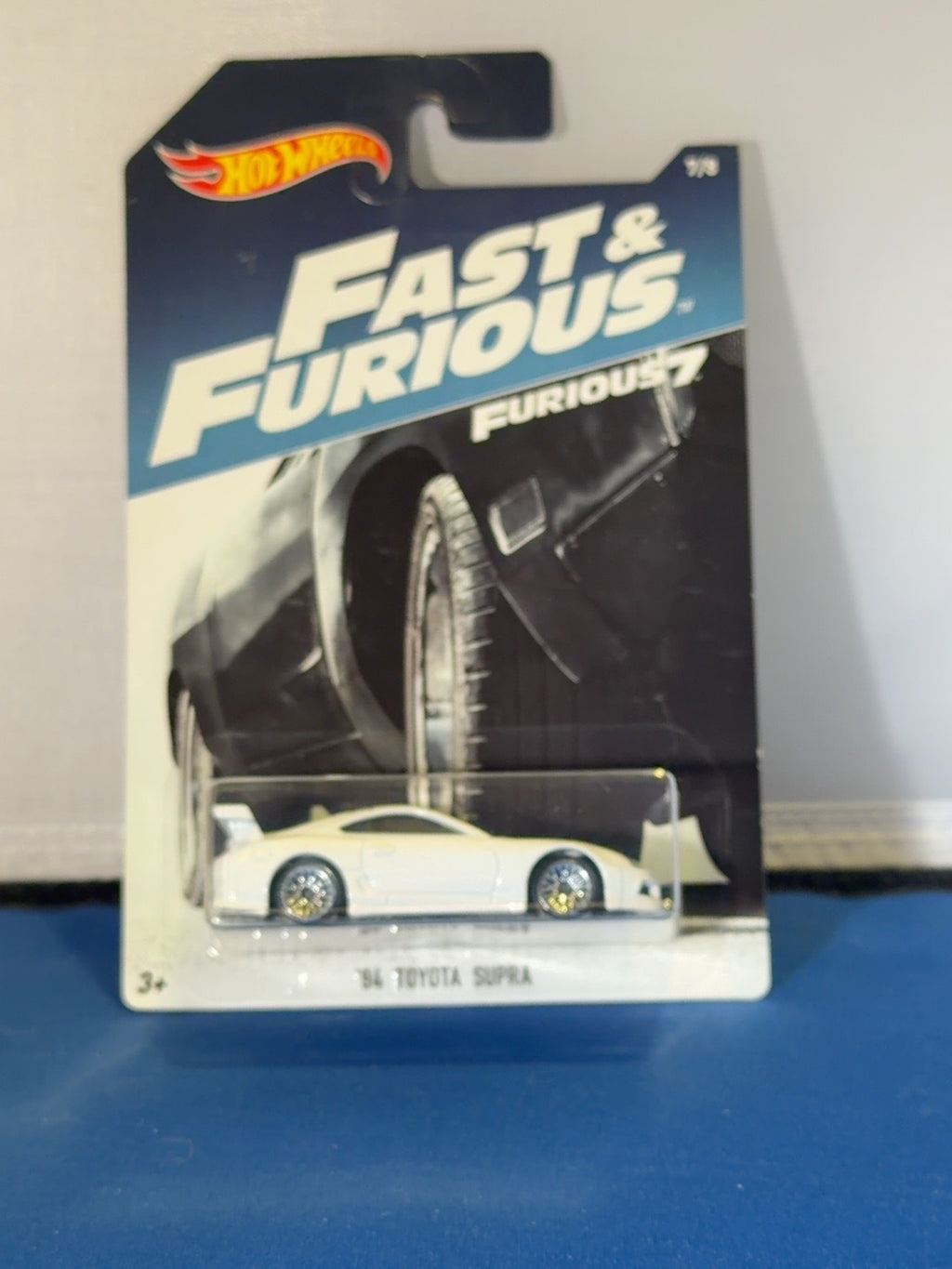 Hot Wheels Fast and Furious white 1994 Toyota Supra 7/8 front original photo