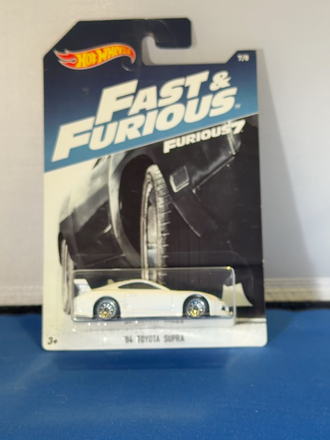 Hot Wheels Fast and Furious white 1994 Toyota Supra 7/8 front original photo