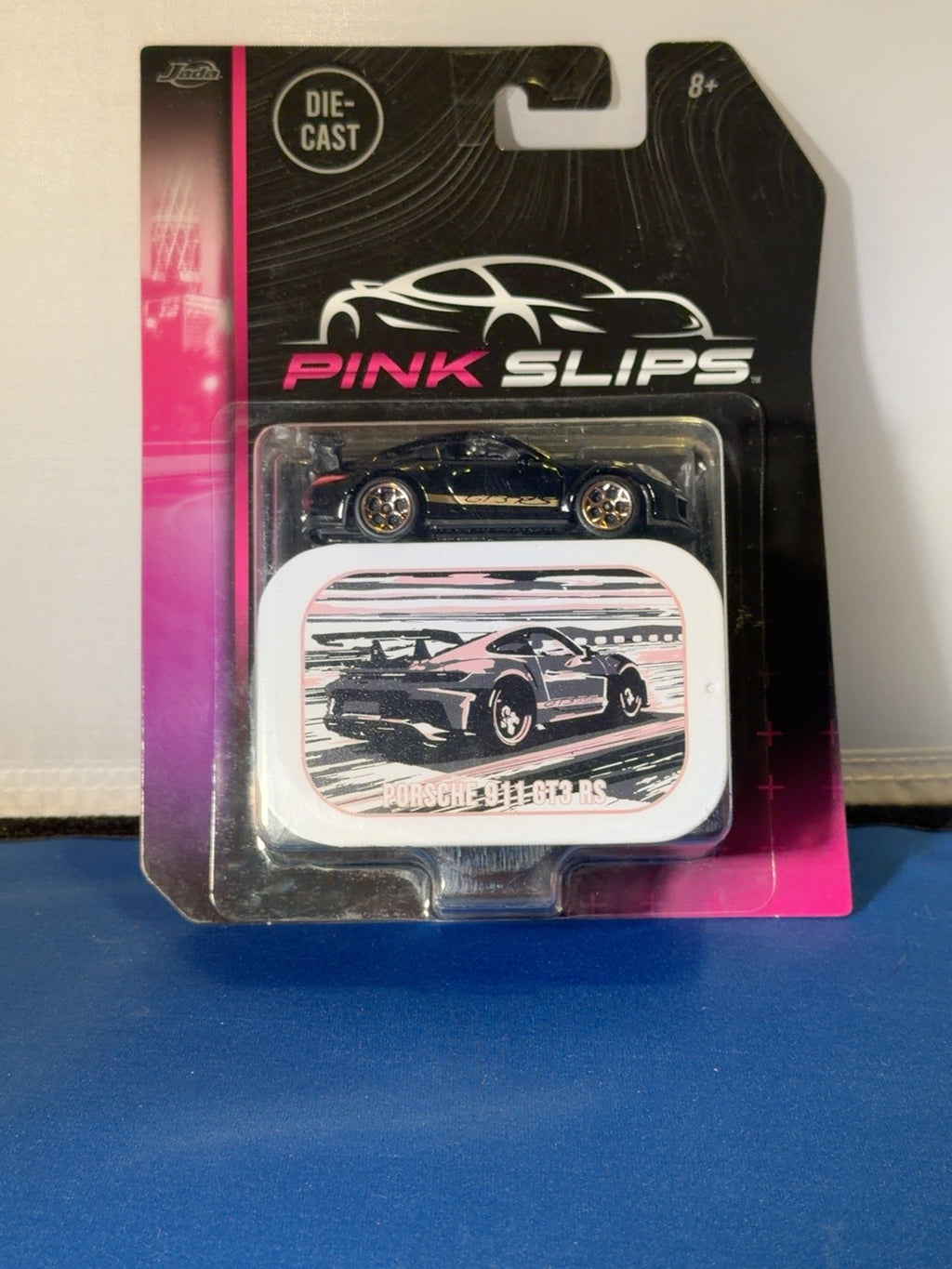 Jada Pink Slips black gold Porsche 911 GT3 RS with tin front