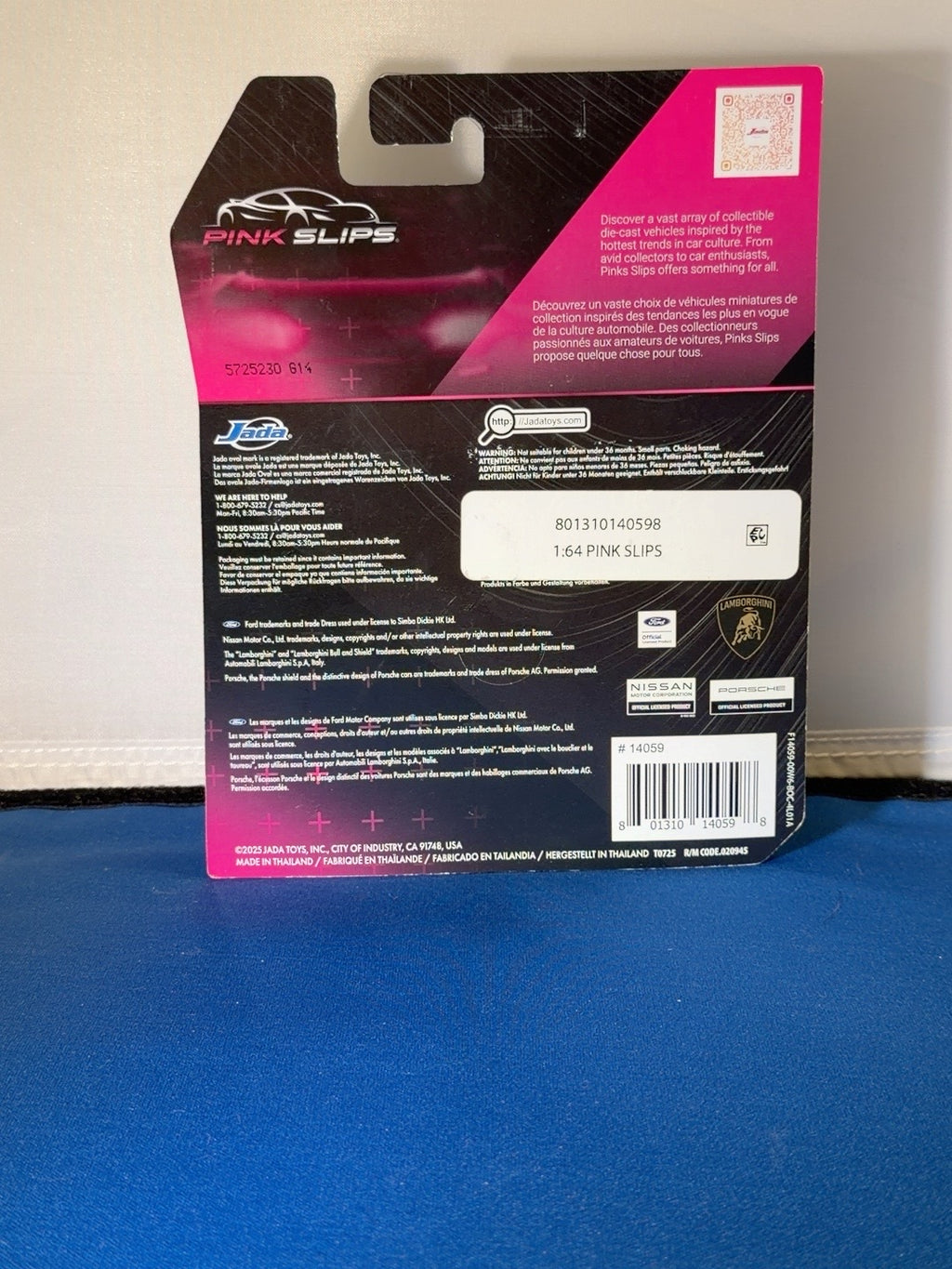 Jada Pink Slips black gold Porsche 911 GT3 RS with tin back