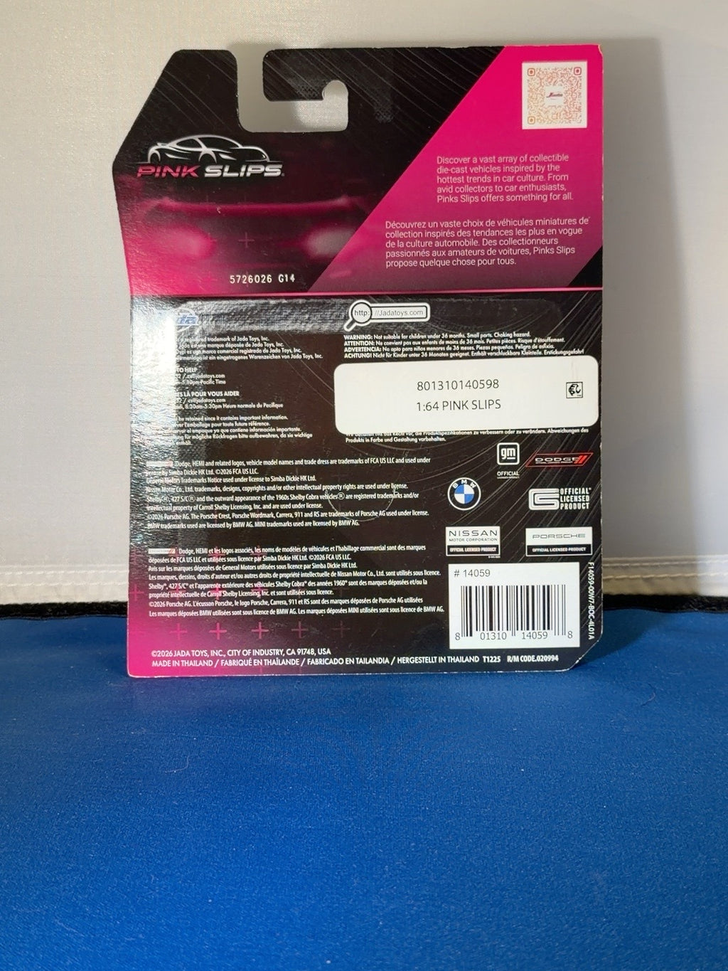 Jada Pink Slips red Chevrolet Corvette with collector tin back original photo