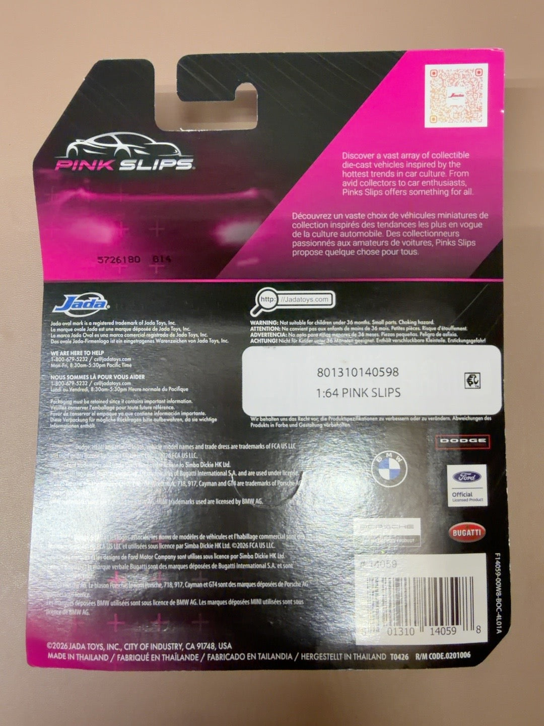 2026 Jada Pink Slips Porsche 718 Cayman GT4 1:64 with Collector Tin — listing photo 2