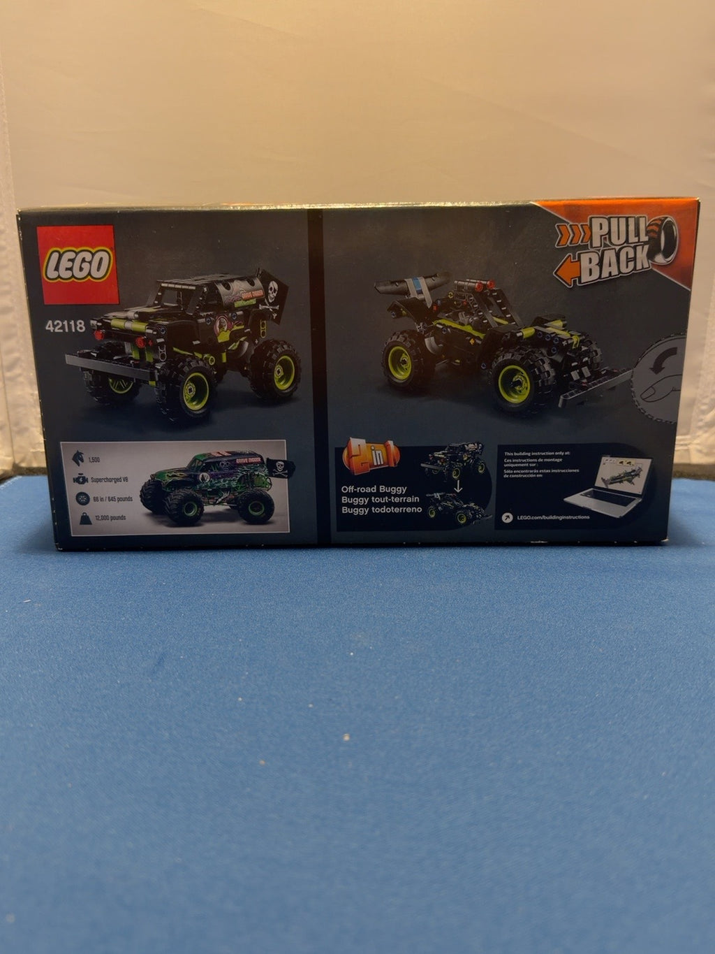 LEGO Technic 42118 Grave Digger original back box photo