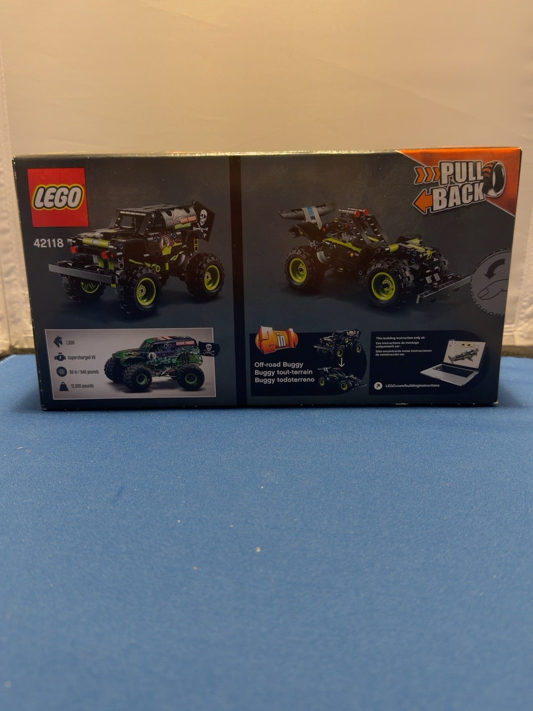 LEGO Technic 42118 Grave Digger original back box photo