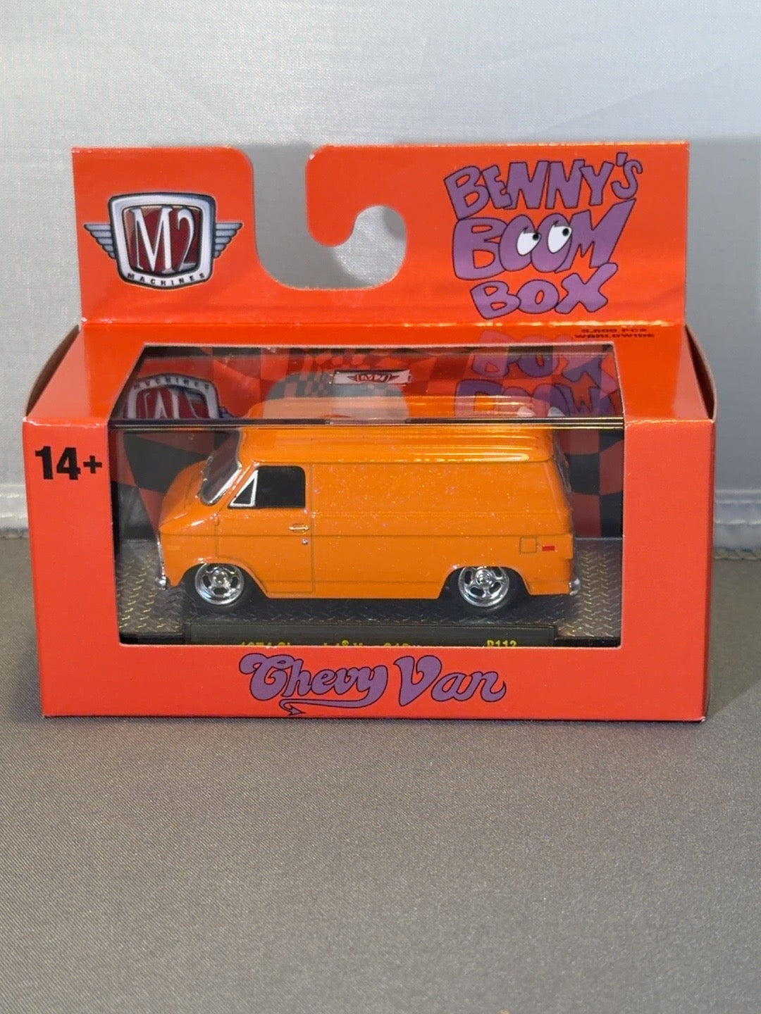Original 1 of 6 photographs M2 Benny's Boom Box 1974 Chevy G10 orange van
