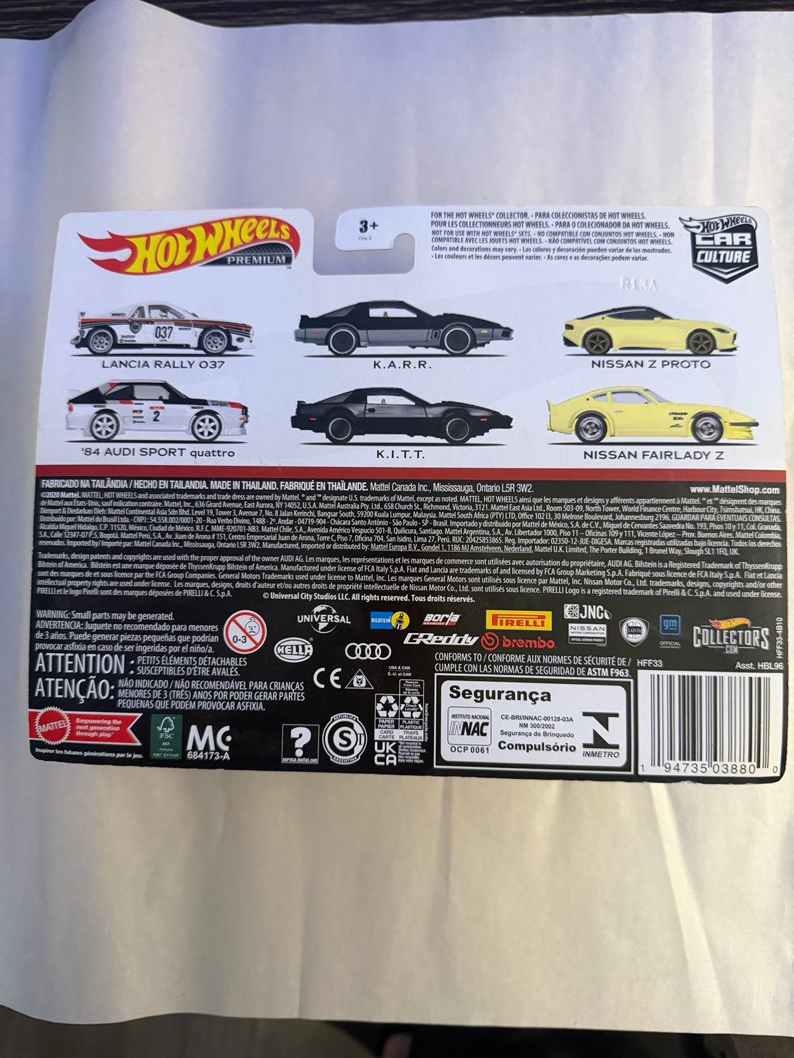 Nissan Z Proto and Fairlady Z HFF33 two-pack back and barcode