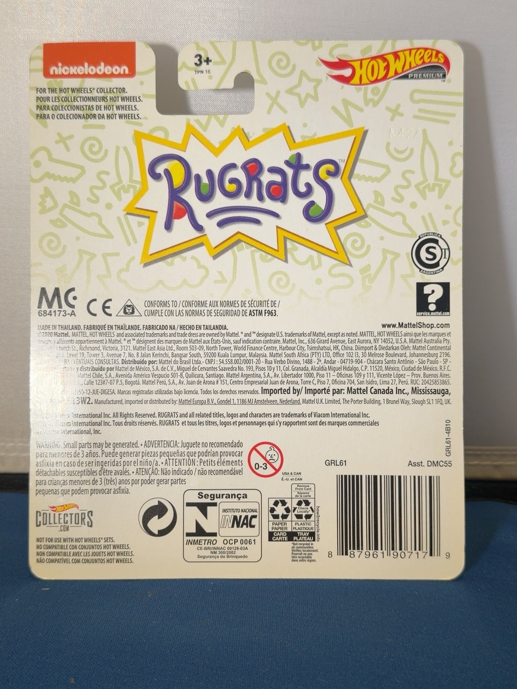 Original back photo of sealed Rugrats Reptar Wagon GRL61