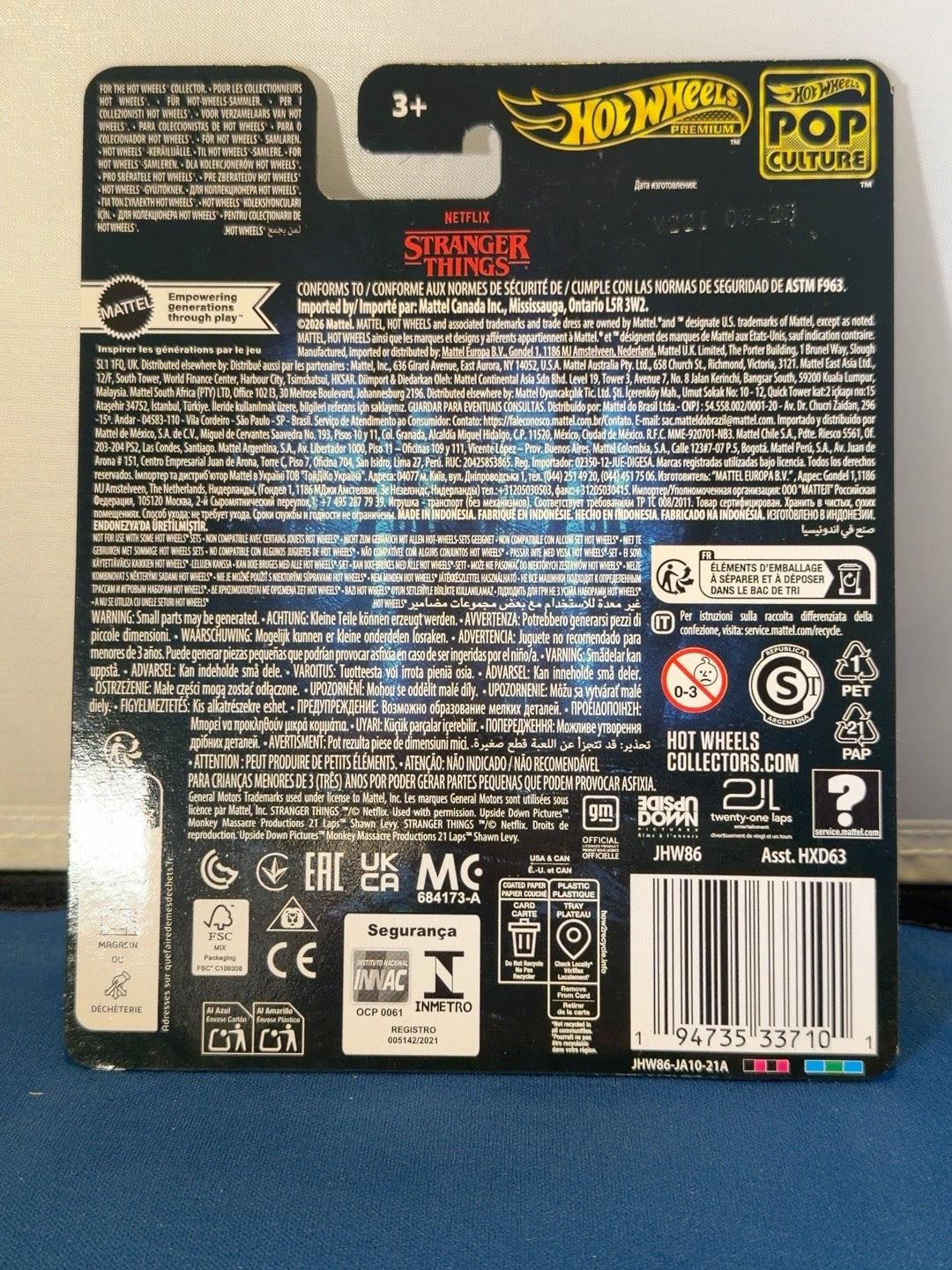Back of sealed Stranger Things K5 Blazer JHW86