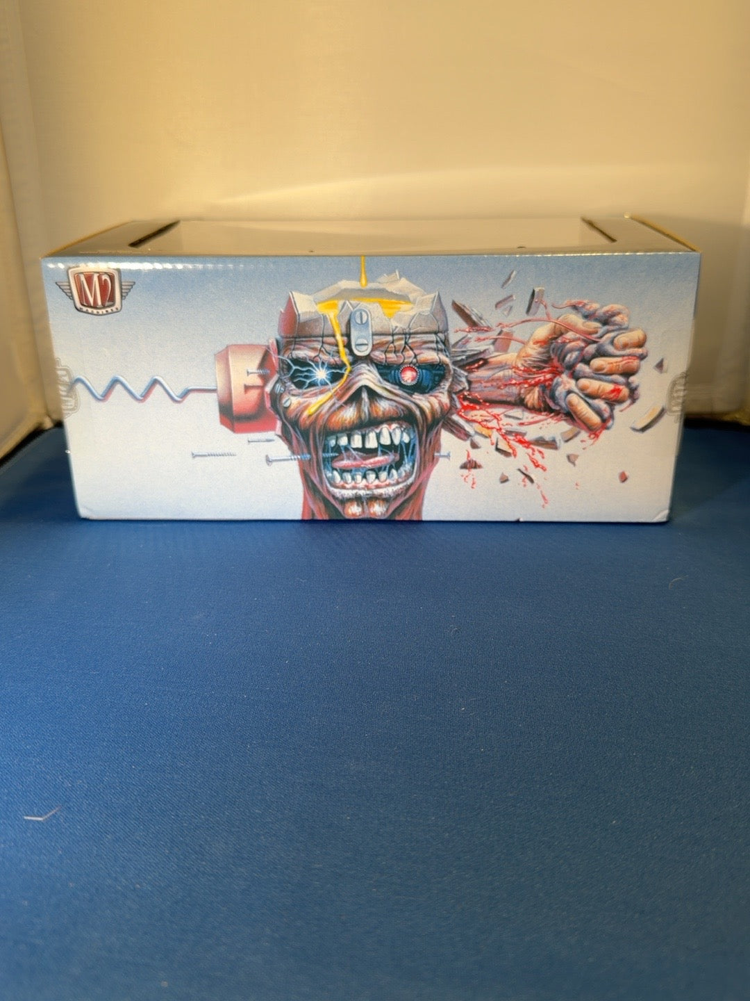 Iron Maiden Can I Play With Madness artwork on rear of M2 Machines box