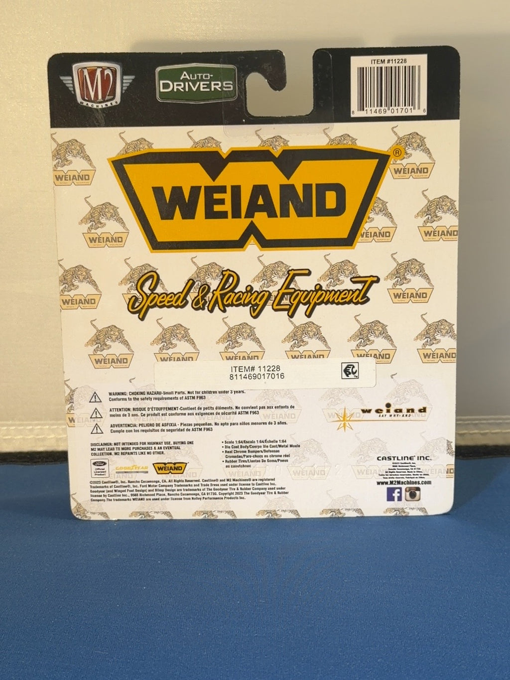 Rear Weiand Auto-Drivers packaging and barcode for M2 Ford Torino