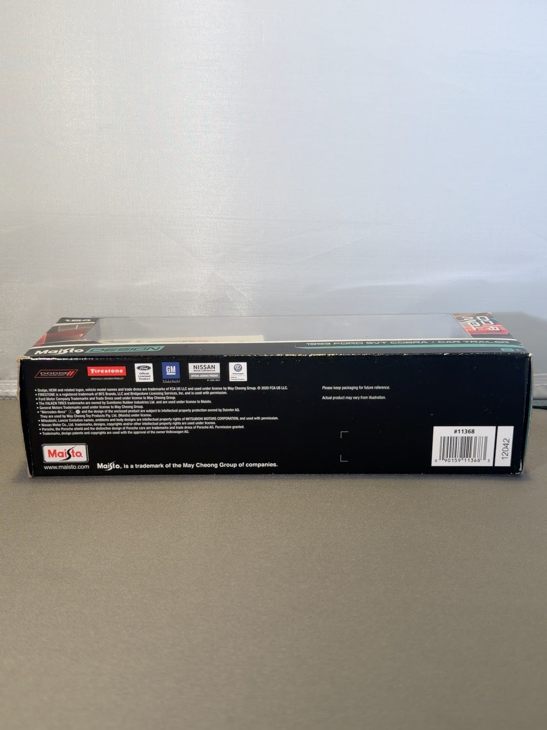 Original back photo Maisto 1993 SVT Cobra Eibach packaging