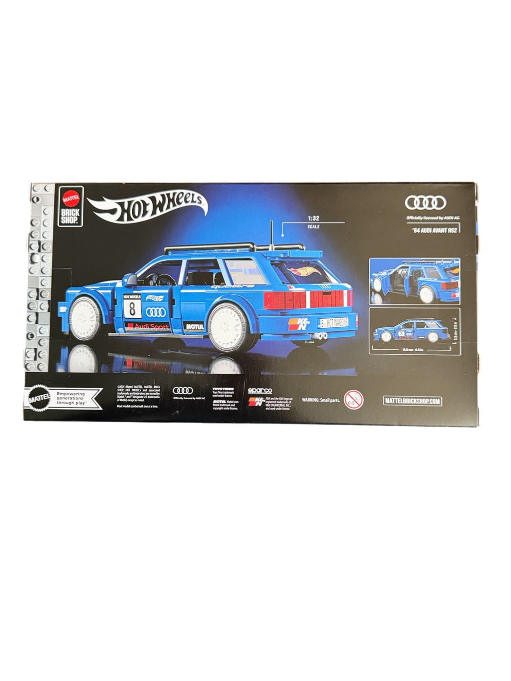 Mattel Brick Shop Hot Wheels '94 Audi Avant RS2 back box